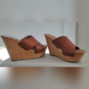 Mossimo Elegant Tan Wedge Asian Style Sandals